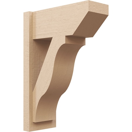 Ekena Millwork 8-in W x 18-in D x 26-in H Funston Slat Rough Cedar Woodgrain TimberThane Outlooker, Primed Tan OUTUR080X18X26FST24RCPR
